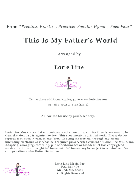 This Is My Fathers World Easy Sheet Music