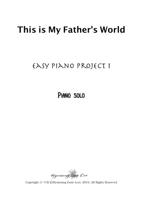 This Is My Fathers World Piano Solo Sheet Music