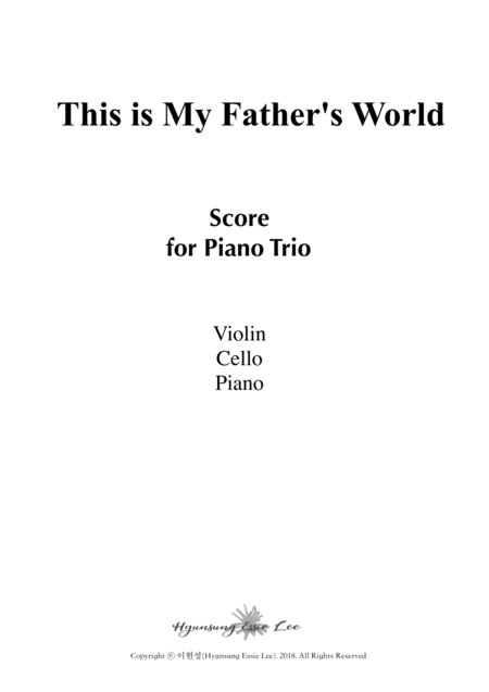 Free Sheet Music This Is My Fathers World Trio Violin Cello P No
