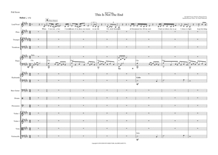 This Is Not The End Vocal With Small Orchestra Key Of C M Sheet Music