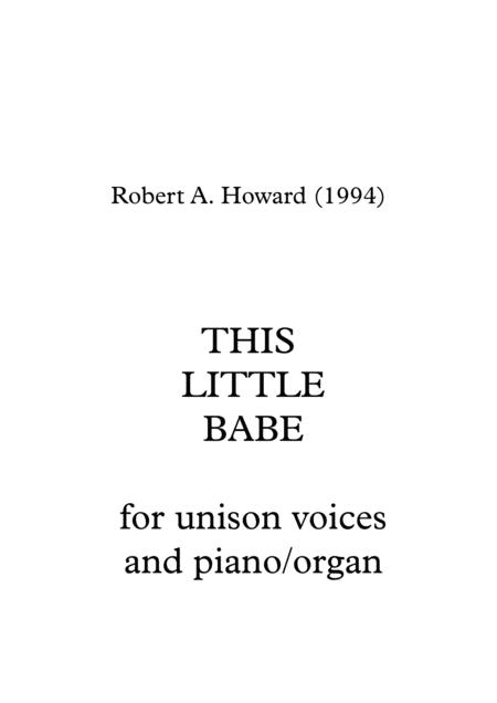 Free Sheet Music This Little Babe Solo Unison Version