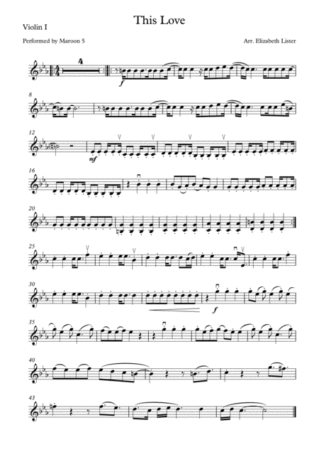 This Love String Quartet Sheet Music