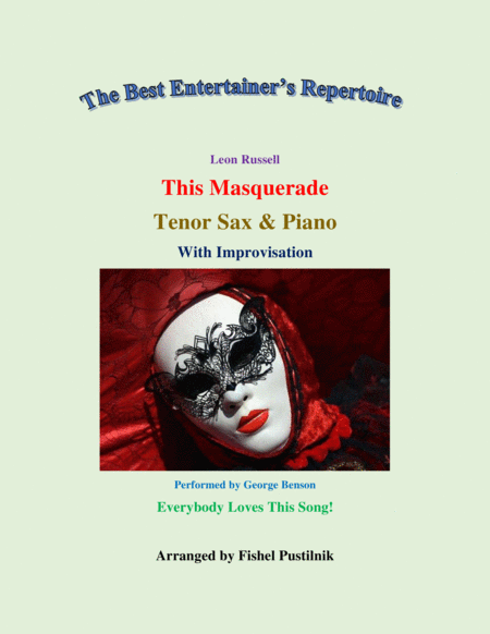 This Masquerade For Tenor Sax And Piano Video Sheet Music