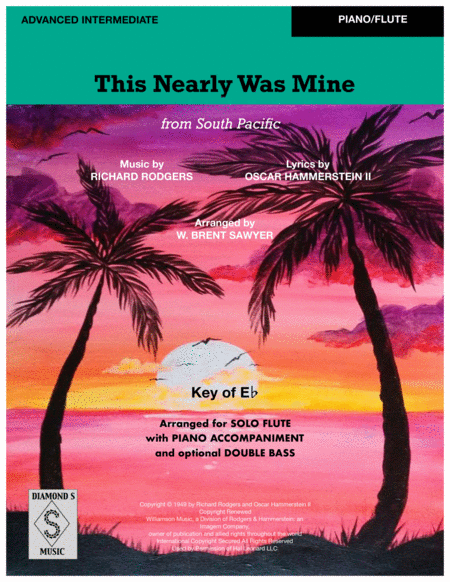 Free Sheet Music This Nearly Was Mine From South Pacific Flute Solo With Piano And Optional Bass