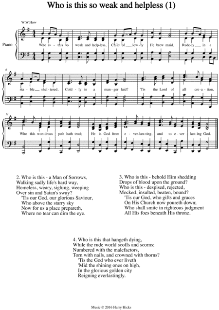 This This So Weak And Helpless The First Of Three New Tunes For This Wonderful Old Hymn Sheet Music