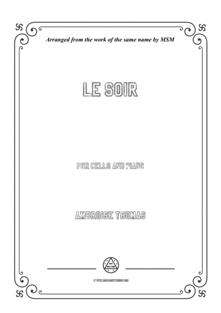 Thomas Le Soir For Cello And Piano Sheet Music