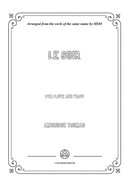 Thomas Le Soir For Flute And Piano Sheet Music