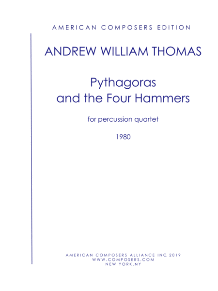 Free Sheet Music Thomas Pythagoras And The Four Hammers