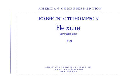 Thompson Flexure Sheet Music