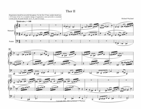 Free Sheet Music Thor Ii