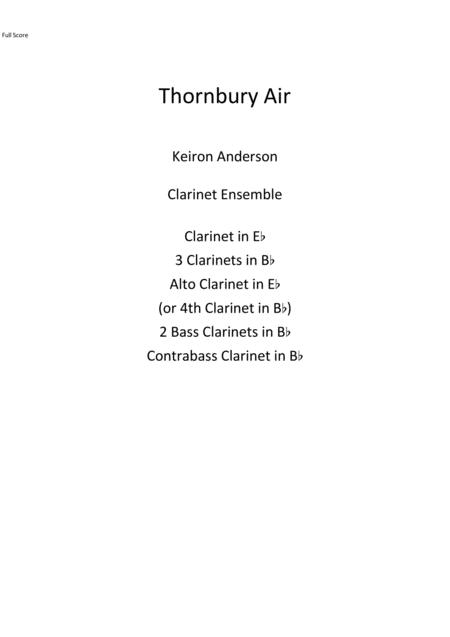 Free Sheet Music Thornbury Air