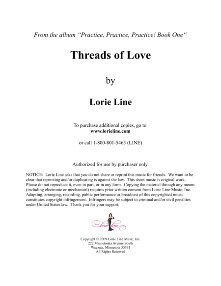 Threads Of Love Easy Sheet Music