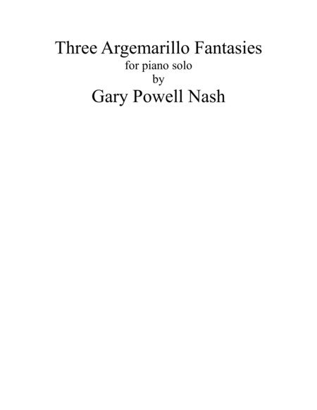 Three Argemarillo Fantasies Sheet Music