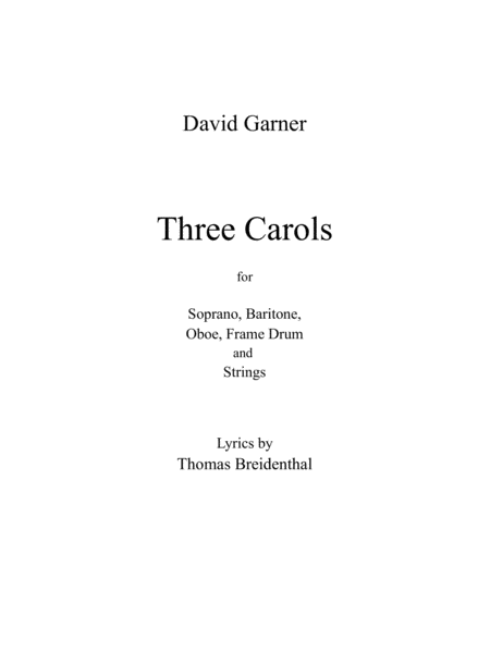 Three Carols Score And Parts Sheet Music