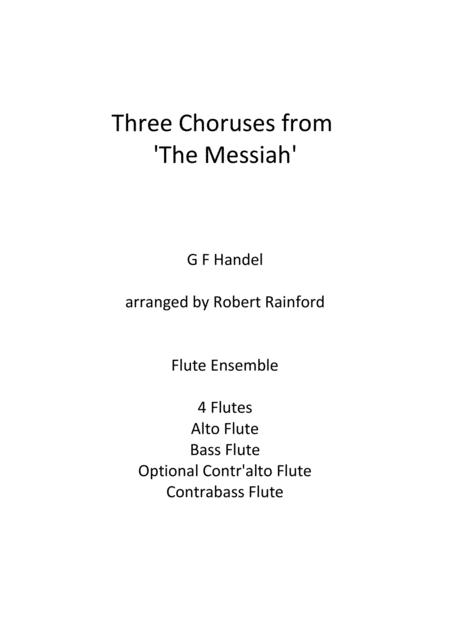Free Sheet Music Three Choruses From The Messiah