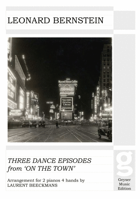 Free Sheet Music Three Dance Episodes From On The Town Two Pianos