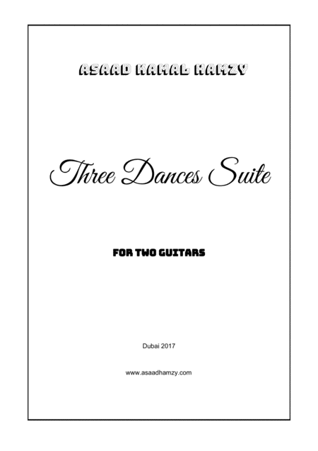 Three Dances Suite For Two Guitars Sheet Music