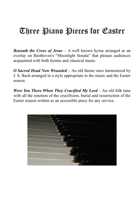 Free Sheet Music Three Easter Pieces For Piano