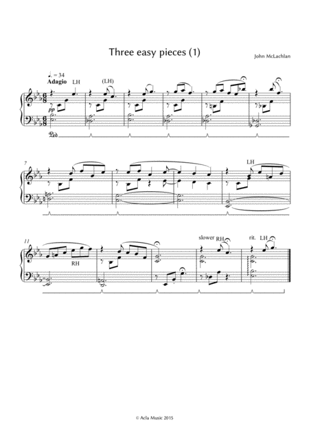 Three Easy Pieces Sheet Music