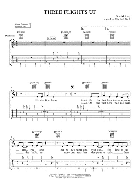 Three Flights Up Sheet Music