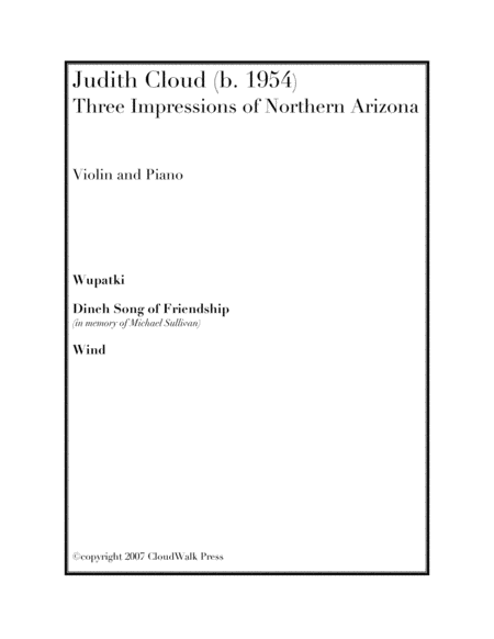 Three Impressions Of Northern Arizona Violin Version Sheet Music