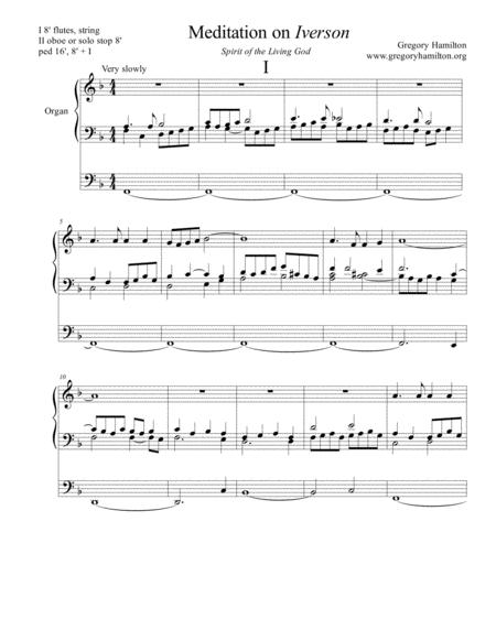 Three Meditations On Iverson Spirit Of The Living God Sheet Music