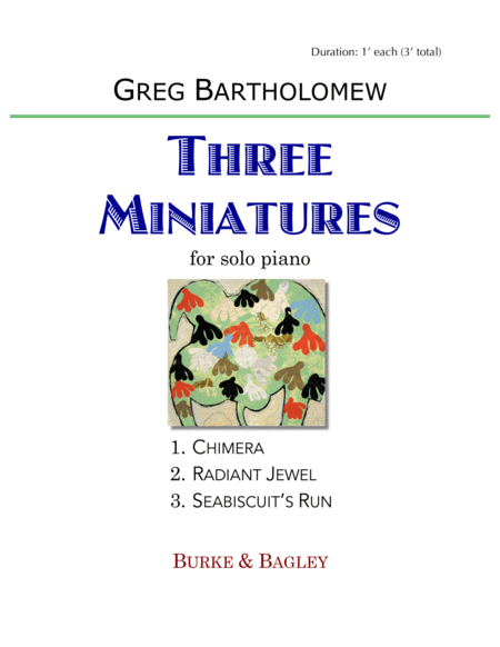 Free Sheet Music Three Miniatures For Solo Piano