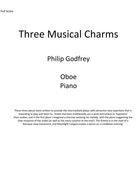 Free Sheet Music Three Musical Charms