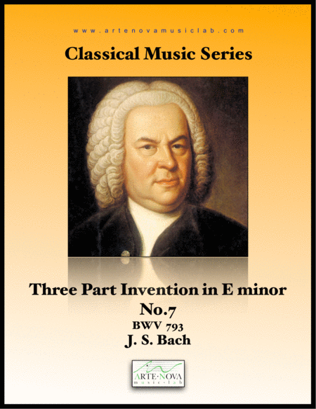 Three Part Invention No 7 Bwv 793 In E Minor Sheet Music