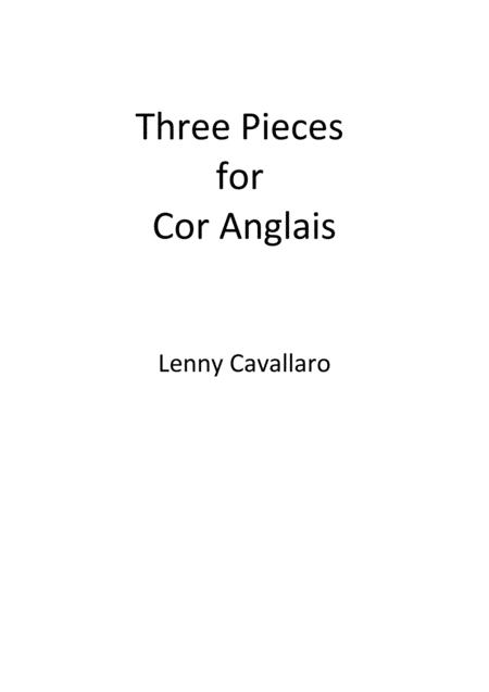 Free Sheet Music Three Pieces For Cor Anglais