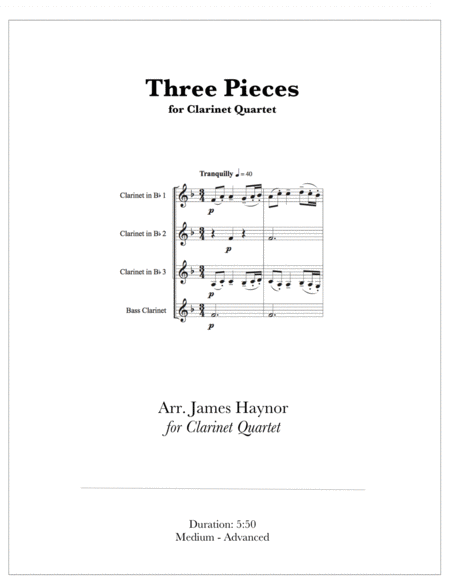 Free Sheet Music Three Pieces