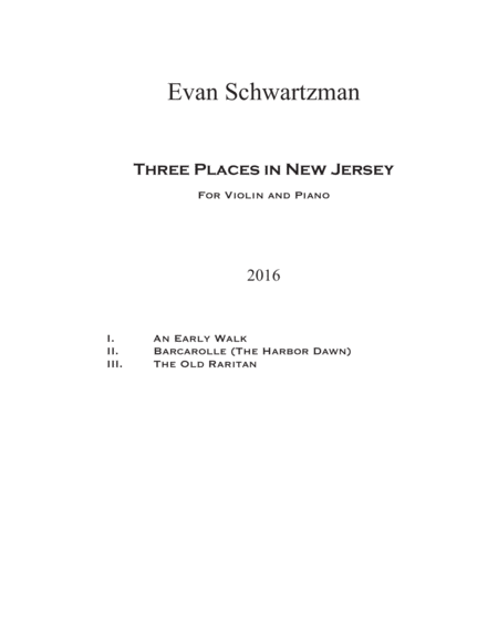 Free Sheet Music Three Places In New Jersey For Violin And Piano