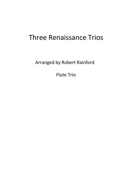 Three Renaissance Trios Sheet Music