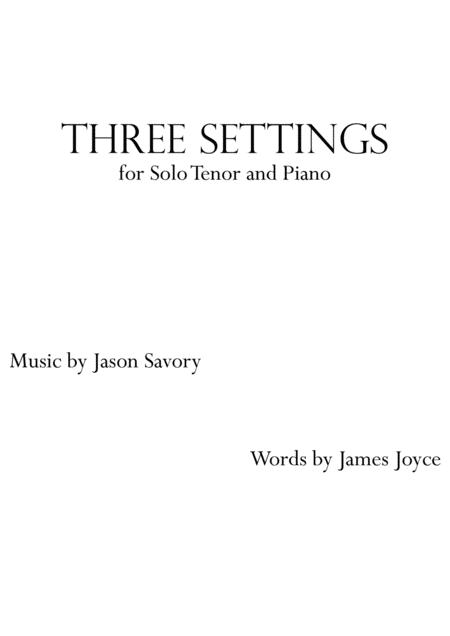 Free Sheet Music Three Settings Of James Joyce
