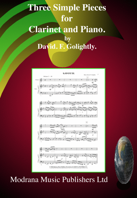 Three Simple Pieces For Clarinet And Piano Sheet Music