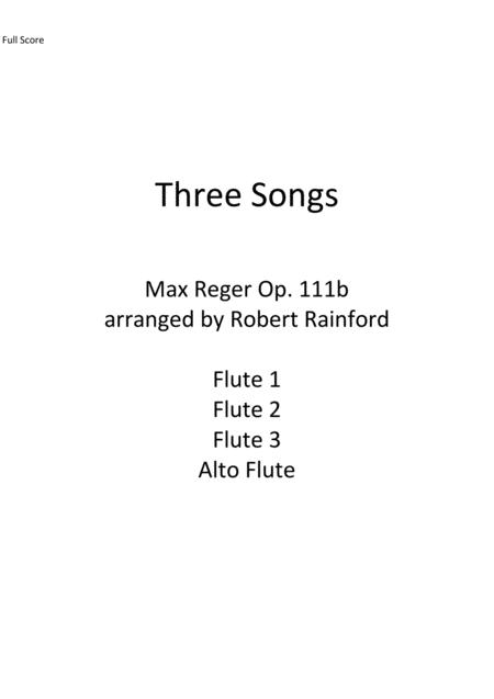 Free Sheet Music Three Songs