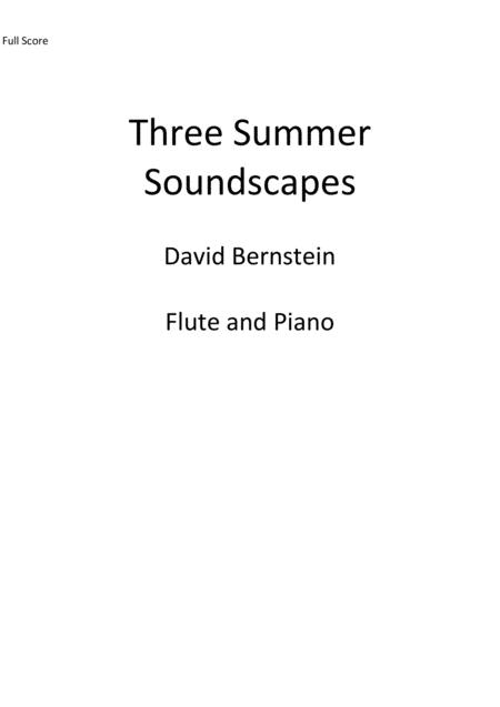 Free Sheet Music Three Summer Soundscapes