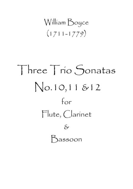 Three Trio Sonatas No 10 11 12 Sheet Music