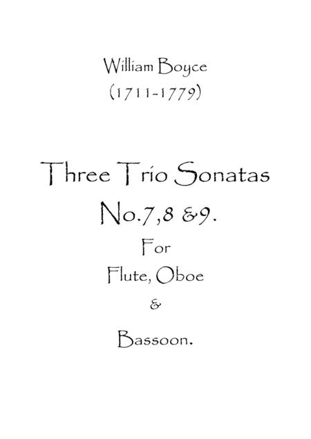 Three Trio Sonatas No 7 8 9 Sheet Music