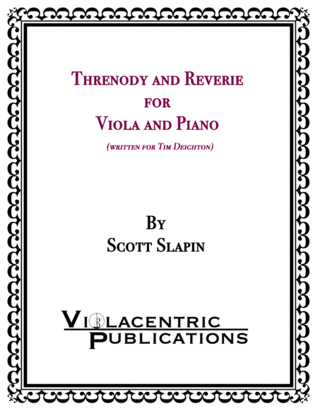 Threnody And Reverie For Viola And Piano Sheet Music