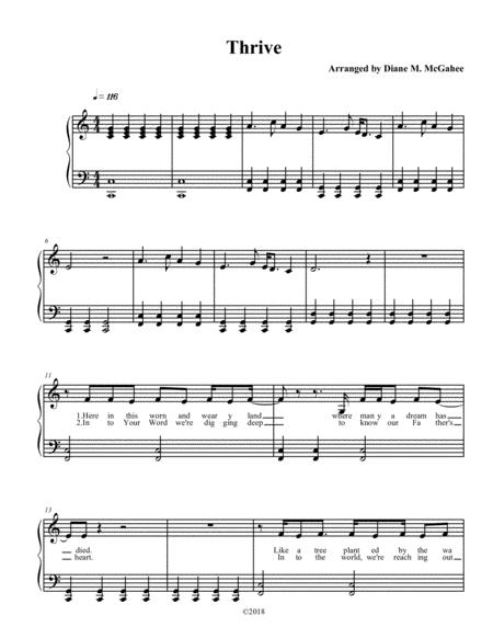 Free Sheet Music Thrive