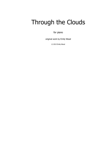 Through The Clouds Sheet Music