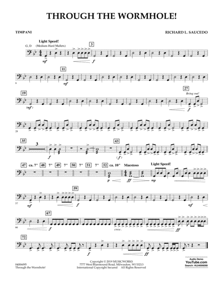 Through The Worm Hole Timpani Sheet Music