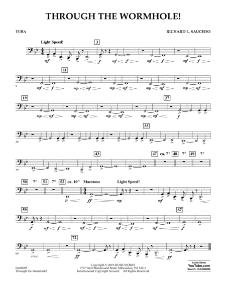 Through The Worm Hole Tuba Sheet Music