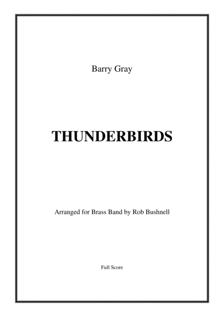 Thunderbirds Theme Barry Gray Brass Band Sheet Music