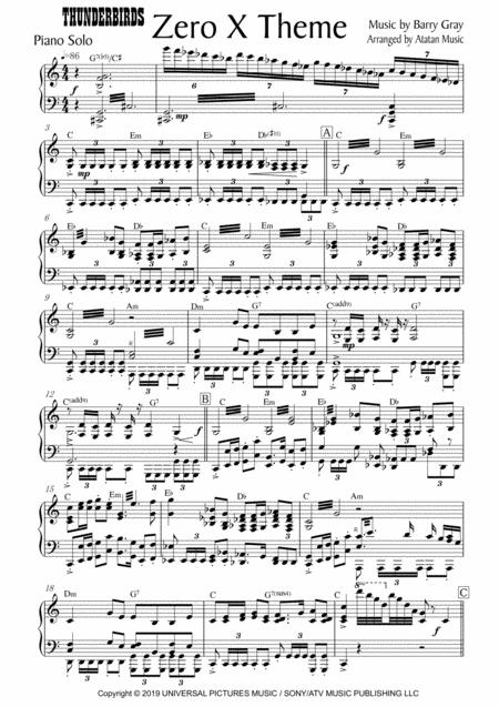 Thunderbirds Zero X Theme Sheet Music