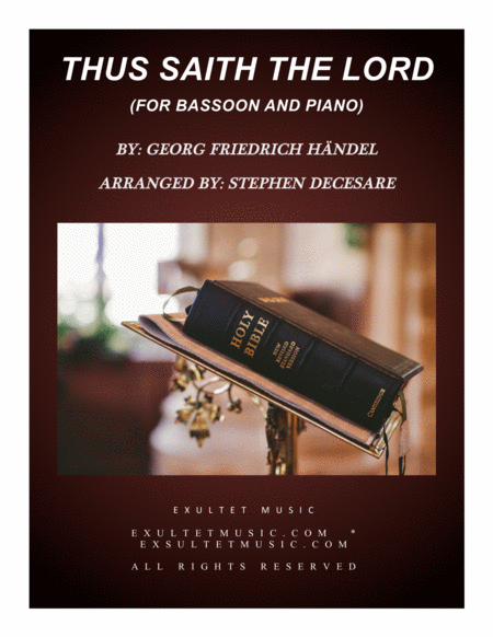 Thus Saith The Lord For Bassoon Solo And Piano Sheet Music