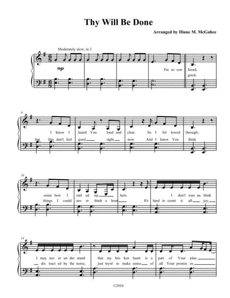 Thy Will Be Done Level 2 Sheet Music