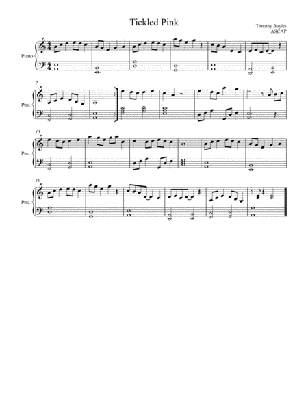 Tickled Pink Sheet Music