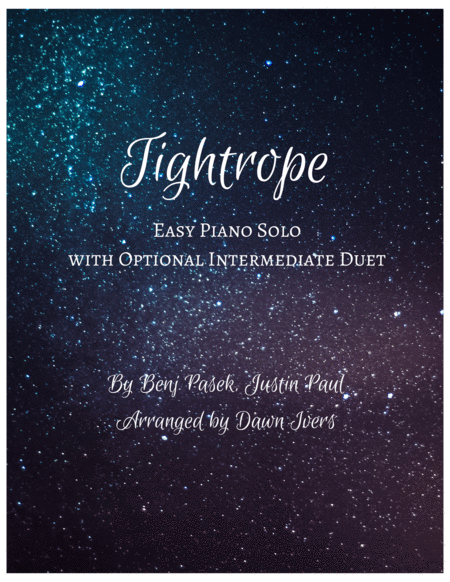 Free Sheet Music Tightrope Easy Piano